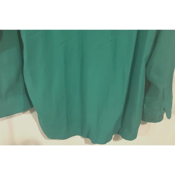VTG Brian Brothers Collection Mens Shirt L 16- 16.5 Green Long Sleeves Button Up - Picture 8 of 12
